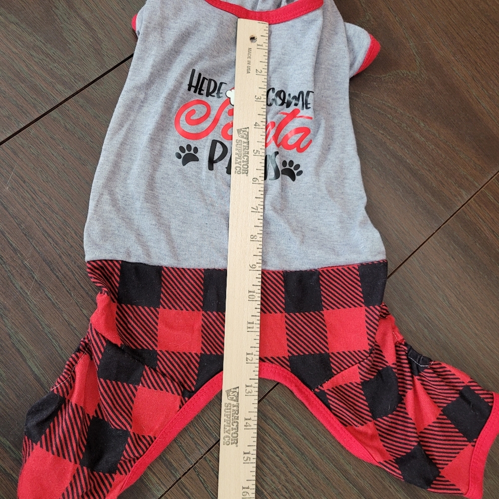 Santa Paws dog pajamas size Medium - Picture 6 of 7